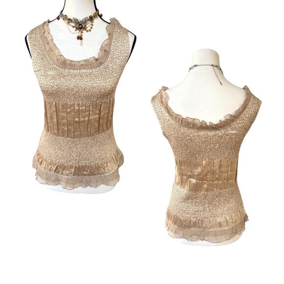 90'S Y2K VTG. 5 PC. PANTS DRESS TOPS‎ PURSE BUNDLE MEDIUM COTTAGE RETRO - Picture 4 of 7